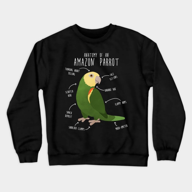 Amazon Parrot Anatomy Crewneck Sweatshirt by Psitta